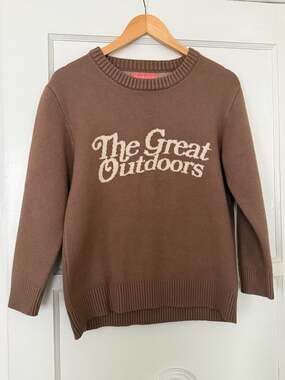 Dandy Worldwide The Great Outdoors Welcome Home Knit Sweater Brown Size S